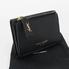 SAINT LAURENT サンローラン コンパクトウォレット 607925 三つ折り財布 レザー【中古】 レディースのサムネイル