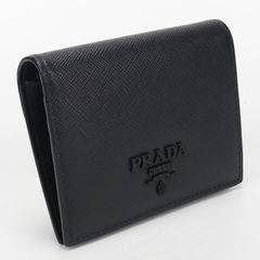 PRADA サフィアーノレザー 二つ折り財布 クレイ／ウォーターリリー 