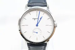 【W305-2】動作品 電池交換済 agnes b. アニエスベー スモールセコンド 腕時計 VD78-KHB0 革ベルト メンズのサムネイル