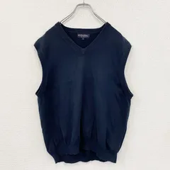 Brooks Brothers　　ブルックスブラザーズ　コットンニットベスト　紺　ネイビー　Lサイズ　古着のサムネイル