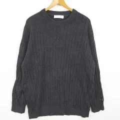 ジェラートピケオム GELATO PIQUE HOMME ルームウェア パジャマ リブ ニット セーター 長袖 レーヨン M ネイビー kz14082のサムネイル