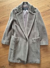 TOCCA/0サイズ/ウールコート/ラベンダー/1度のみ使用、汚れスレなし 