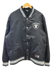 NFL TEAM APPAREL (エヌエフエル チーム アパレル) RAIDERS オークランド レイダース 中綿ナイロンスタジャン リブライン XL ブラック メンズ/027のサムネイル