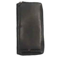 トミーヒルフィガー TOMMY HILFIGER 長財布 ラウンドジップ レザー 黒 ブラック ■GY99