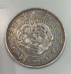 貿易銀 明治九年 古銭 コイン SV900 銀900 大日本貿易銀比重約10.3