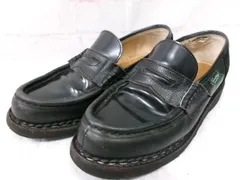 【中古】paraboot ﾊﾟﾗﾌﾞｰﾂ ﾗﾝｽ ﾛｰﾌｧｰ ﾚｻﾞｰ ｽｴｰﾄﾞｺﾝﾋﾞ 異素材MIX  ﾌﾞﾗｯｸ 3 1/2 F 991919382のサムネイル