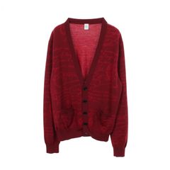 極美品 ベルルッティ Berluti カーディガン ニット カリグラフィ スクリット ウール トップス メンズ 2XL レッド 新品 Berluti ベルルッティ カリグラフィ ウール カーディガン M