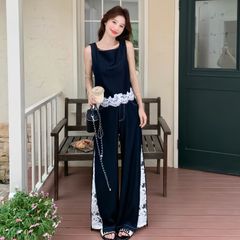 machatt サテンフレアキャミソール パンツ上下セット S - メルカリ