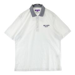 BEAMS GOLF メンズ 半袖ポロシャツ ホワイト Mサイズ 日本製 - メルカリ