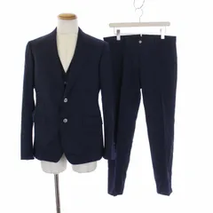 ドルチェ&ガッバーナ ドルガバ DOLCE&GABBANA SARTORIA Su Misura スーツ セットアップ 上下 スリーピース テーラードジャケット ベスト ジレ パンツ スラックス 裏地ペイズリー 紺 ネイビー /KHのサムネイル