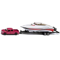 新品 未使用 未開封　siku（ジク）フォード F150 モーターボート付きミニカー BorneLund（ボーネルンド ） ごっこ遊び おうち時間 子供 ミニカー 3歳からのサムネイル