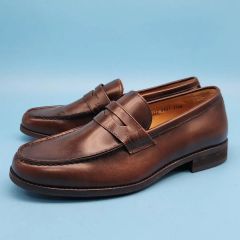 イタリア製 エルメネジルド・ゼニア キャメル ローファー スリッポン