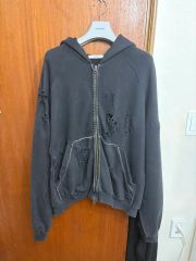Latui Atelier 25ss ダメージ加工オーバーサイズパーカー グレー