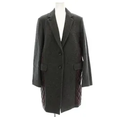 ポールスミス PAUL SMITH キルティング切替 チェスターコート GW0903 ロング コート 40 グレー ボルドー /☆Gのサムネイル