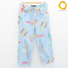 ヴェルサーチ VERSACE JEANS イタリア製 デニム パンツ ジーンズ ロゴボタン 総柄 レディース [x1018048]のサムネイル