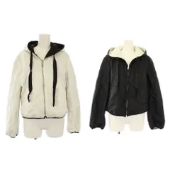 プラダ PRADA 17年製 キルティングジャケット 中綿 アウター リバーシブル 36 白 黒 29C120 /TKのサムネイル