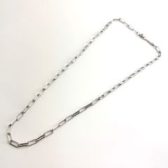 シルバー925製フィガロカットあずきチェーンネックレス51㌢幅3.3㍉11.5 