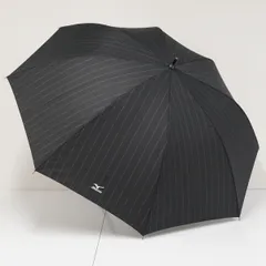 傘 MIZUNO ミズノ USED美品 メンズ ストライプ ブラック ジャンプ グラス骨 大判 65cm Z3999のサムネイル