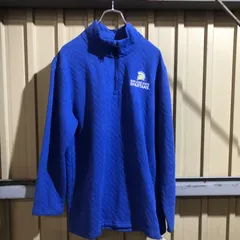 2496 champion ハーフジップ ブルー  L チャンピオン 古着卸 アメリカ仕入
