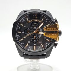 極美品・稼働品】サイズ調整無料 DIESEL メガチーフ DZ4309 黒×金