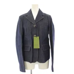 グッチ GUCCI デニムブレザー テーラードジャケット Gボタン 36 紺 776551 /KHのサムネイル