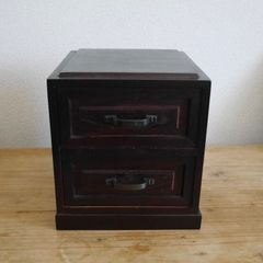 WOODWARE KS 木製小物入れ 昭和レトロ 裁縫箱 取っ手付き - メルカリ