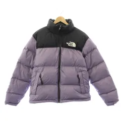 ザノースフェイス THE NORTH FACE Retro Nuptse Jacket レトロヌプシジャケット ダウン スタンドカラー ナイロン アウター ロゴ バイカラー S 紫 パープル 黒 ブラック NF0A3C8D /BBのサムネイル