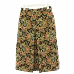 セリーヌ CELINE 20年製 フレアスカート ロング 花柄 ジャガード 36 ピンク 緑 グリーン 黒 ブラック 2J092110K /AN43のサムネイル