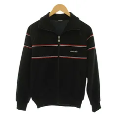 アディダスオリジナルス adidas originals 70s デサント製 トラックジャケット ジャージ ジップアップ 長袖 M 黒 /YM