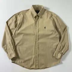 Polo ポロ ラルフローレン 刺繍 コットン ベージュ シャツ