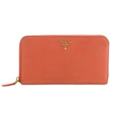 PRADA 長財布 バイカラー レッド オレンジ - メルカリ