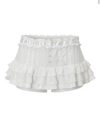 treat urself Frill Corset mini skirt WHT - メルカリ