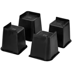 継ぎ脚 かさ上げ 家具脚 テーブル脚 机 4点セット ベッド 高さをあげる 脚 こたつ テーブル ソファー デスク 高さ調節 座椅子 足 継ぎ足し 高さをあげる 便利グッズ 高さ約12.7cm ブラックのサムネイル