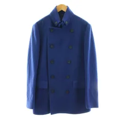 カルバンクライン CALVIN KLEIN ストレッチメルトン Pコート ピーコート ショート ウール 36 青 ブルー CJRCBGS0001 /KUのサムネイル