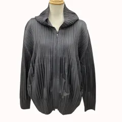 ISSEY MIYAKE イッセイミヤケ PLEATS PLEASE ジップアップ ジャンパー SIZE 4 PP55-JC401 グレーのサムネイル
