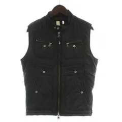 ディーゼル DIESEL 中綿ベスト S 黒 ブラック ノースリーブ スタンドカラー キルティング /GG