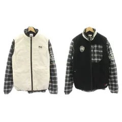 フィラ FILA GOLF 中綿ジャケット 中綿ベスト リバーシブル ナイロン ジップアップ ゴルフウェア LL グレー 黒 ブラック 白 ホワイト チェック /HNのサムネイル