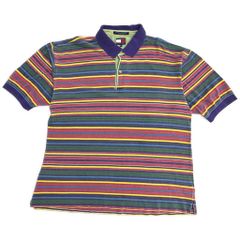 個性派】ポールスミス Paul Smith ニット ポロシャツ マルチボーダー