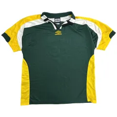 00年代 カナダ製 umbro アンブロ ナンバリング サッカーシャツ ユニフォーム スポーツ グリーン(メンズ L)中古 古着 Y2440のサムネイル