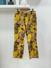 ETRO エトロ シルク 麻 総柄 ワイドパンツ 42 イタリア製 美品 - メルカリ