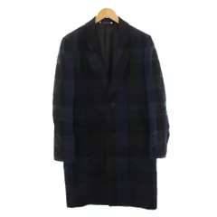 ピーエスポールスミス PS Paul Smith チェスターコート ロング チェック柄 ウール M 紺 緑 黒 PY-BM-88385 /BMのサムネイル