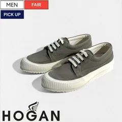 【定価72,600円(税込)】HOGAN - ホーガン-  らしさ溢れる高級感！美しいキャンバス地とオリジナルソールでラグジュアリースポーツを演出！大人の遊び心擽るウォッシュ加工キャンバススニーカー  靴 シューズ   カーキ HXM2580AF90 メンズのサムネイル
