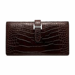 希少オーストリッチ HERMESエルメス ベアンスフレ ピンク財布 長財布