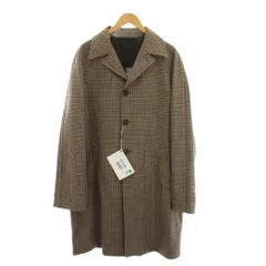 プラダ PRADA ウールコート ロング アウター 千鳥格子 52 茶色 ブラウン グレー 黒 SGN738 /YMのサムネイル