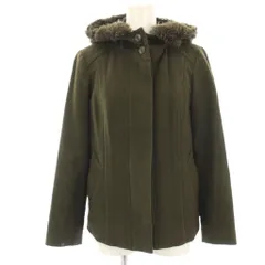 バーバリーブルーレーベル BURBERRY BLUE LABEL 中綿コート ウール ショート丈 フード 36 カーキ FCF53-576-65 /HNのサムネイル