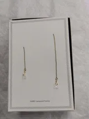M19　ハリオ　HARIO　アクセサリー　ピアス　箱付き　ガラス　チェーンピアス　メルティーキューブのサムネイル