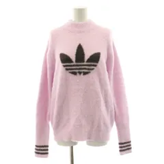 アディダスオリジナルス adidas originals トレフォイルセーター シャギーニット 長袖 ロゴ ゴルフウェア XL 紫 パープル JN9747 /KUのサムネイル