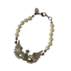 Vivienne Westwood ヴィヴィアンウエストウッド パールブレスレット ORB オーブ カラーストーン付き シルバー レディース アクセサリー ブレスレット ゴシック ロック系のサムネイル