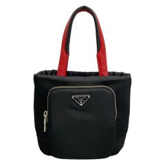 レア プラダ ナイロン×レザー フラワー ハンド ショルダー バッグ 2WAY 