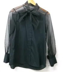 【中古】AEWEN MATOPH ｲｳｴﾝﾏﾄﾌ ｵｰｶﾞﾝｼﾞｰﾎﾞｳﾀｲﾌﾞﾗｳｽ 長袖 1582-215-0022 ﾌﾞﾗｯｸ 36 991922422のサムネイル